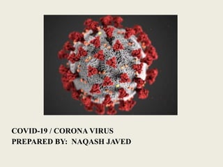 COVID-19 / CORONA VIRUS
PREPARED BY: NAQASH JAVED
 