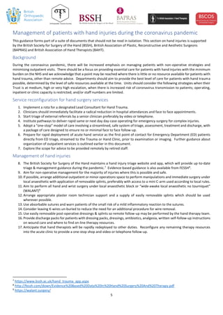 MANAGEMENT OF PATIENTS WITH URGENT ORTHOPAEDIC CONDITIONS AND TRAUMA ...