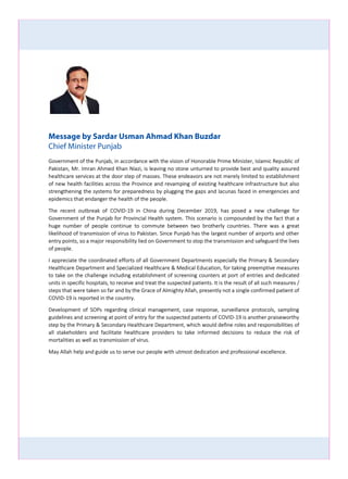 Message by Sardar Usman Ahmad Khan Buzdar
Chief Minister Punjab
 