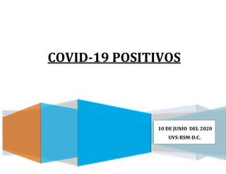 COVID-19 POSITIVOS
10 DE JUNIO DEL 2020
UVS-RSM-D.C.
 