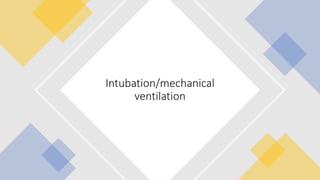 Intubation/mechanical
ventilation
 