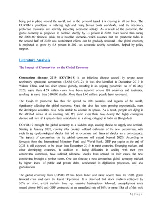 Covid 19 effect on economy | DOCX | Infectious Diseases | Diseases and ...