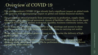 Covid 19 impact on audit of financial statement | PPTX
