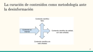 La curación de contenidos como metodología ante
la desinformación
17
 