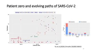 Patient zero and evolving paths of SARS-CoV-2
28
Yu et al.(2020) ChinaXiv:202002.00033
 