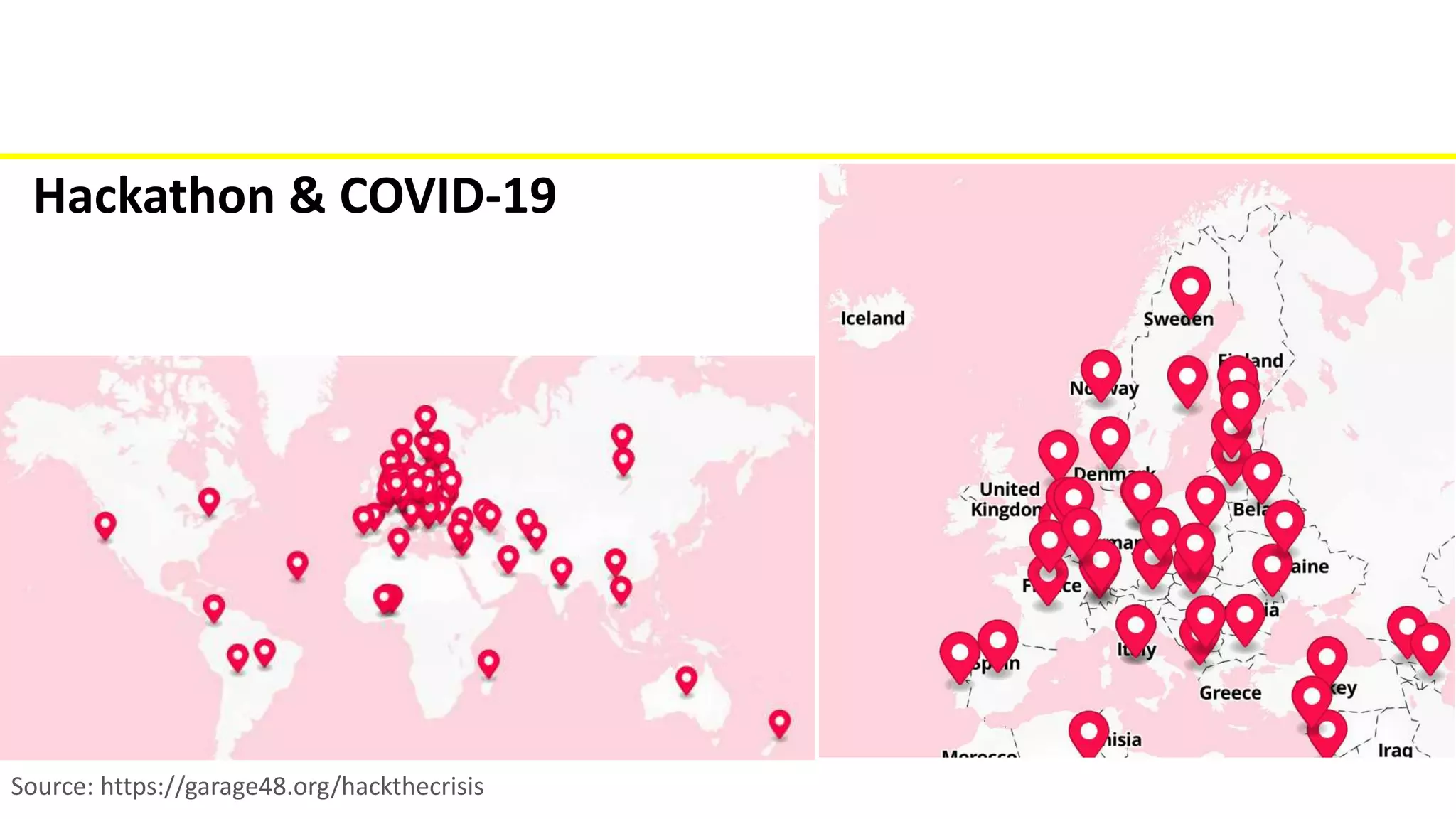 Hackathon & COVID-19
Source: https://garage48.org/hackthecrisis
 