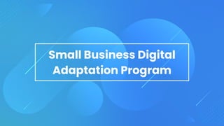 Small Business Digital
Adaptation Program
 