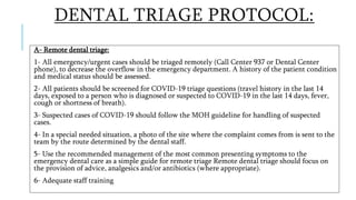 INFECTION CONTROL PROTOCOL DURING COVID-19 IN DENTISTRY
