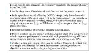 INFECTION CONTROL PROTOCOL DURING COVID-19 IN DENTISTRY
