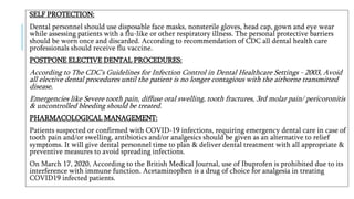 INFECTION CONTROL PROTOCOL DURING COVID-19 IN DENTISTRY