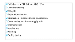 INFECTION CONTROL PROTOCOL DURING COVID-19 IN DENTISTRY