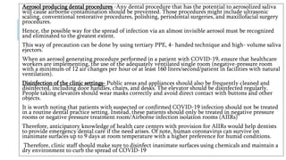 INFECTION CONTROL PROTOCOL DURING COVID-19 IN DENTISTRY