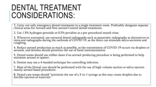 INFECTION CONTROL PROTOCOL DURING COVID-19 IN DENTISTRY