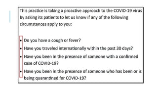 INFECTION CONTROL PROTOCOL DURING COVID-19 IN DENTISTRY