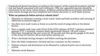 INFECTION CONTROL PROTOCOL DURING COVID-19 IN DENTISTRY