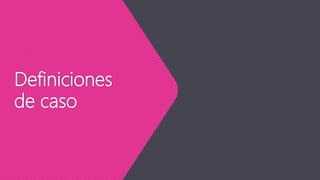 Definiciones
de caso
 