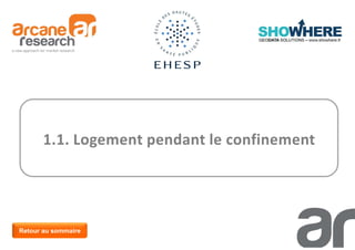 11
1.1. Logement pendant le confinement
Retour au sommaire
 