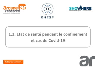 24
1.3. Etat de santé pendant le confinement
et cas de Covid-19
Retour au sommaire
 