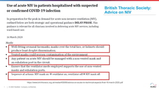 | © 2020 ResMed. Company confidential.1
British Thoracic Society:
Advice on NIV
https://www.brit-thoracic.org.uk/media/455095/advice-on-acute-niv-technical-aspects-final-16-march-2020.pdf
 