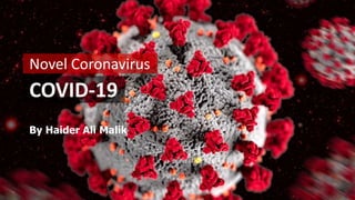Novel Coronavirus
COVID-19
By Haider Ali Malik
 