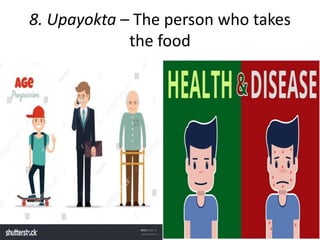 8. Upayokta – The person who takes
the food
 
