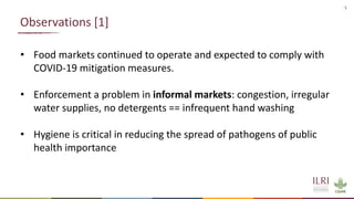 COVID-19 mitigation and effects on food safety