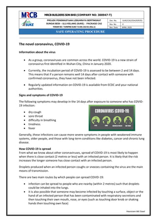Covid 19 guidance for the workplace | PDF | Lung and Respiratory Health ...