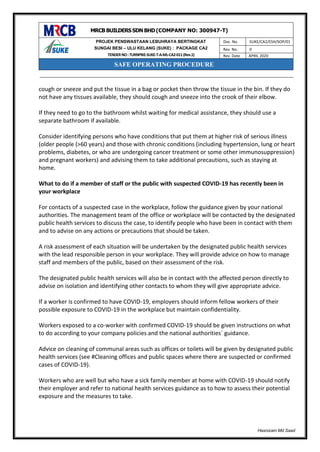 Covid 19 guidance for the workplace | PDF | Lung and Respiratory Health ...