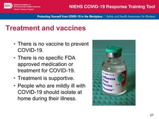 NIH Environmental Science Training Tool for COVID-19 
