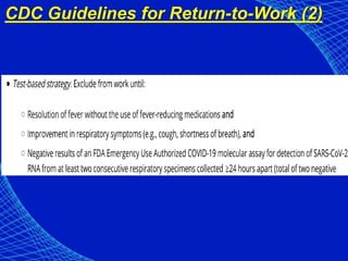 CDC Guidelines for Return-to-Work (2)
 