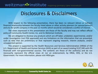 Disclosures & Disclaimers
With respect to the following presentation, there has been no relevant (direct or indirect)
fina...