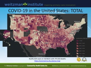 46,091,924 cases on 10/18/21 with 747,033 deaths
https://coronavirus.jhu.edu/us-map
COVID-19 in the United States: TOTAL
 