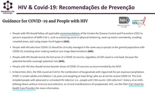 HIV & Covid-19: Recomendações de Prevenção
 
