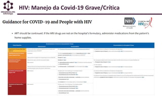 HIV: Manejo da Covid-19 Grave/Crítica
 