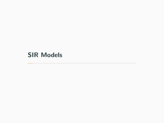 SIR Models
 