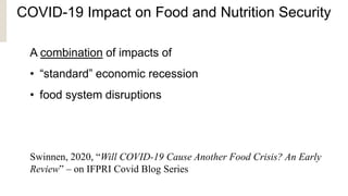 Impact of COVID 19 on Food and Nutrition Security | PPT | Free Download