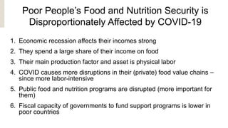 Impact of COVID 19 on Food and Nutrition Security | PPT