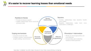 It’s easier to recover learning losses than emotional needs​
 