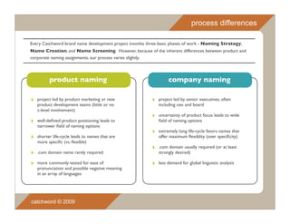 Company vs. Product Naming
