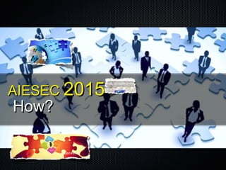 How?How?
AIESECAIESEC 20152015
 