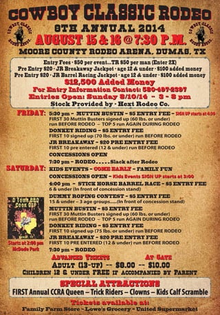 Cowboy classic rodeo poster 2014