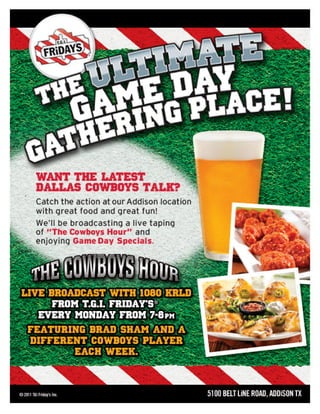 Watch the Cowboys Game at TGI Friday's