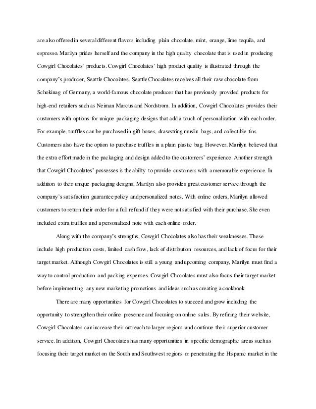 cowgirl chocolates case analysis Case study - cowgirl chocolates case study - cowgirl chocolates cowgirl chocolates is a unique option and there are competitors of. cowgirl chocolates case analysis Case study - cowgirl chocolates case study - cowgirl chocolates cowgirl chocolates is a unique option and there are competitors of.