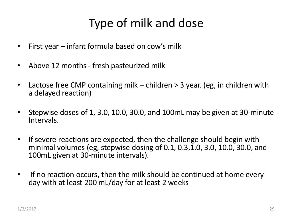 Cow milk protein allergy