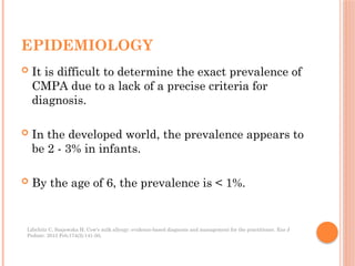 Comprehensive Overview of Cow Milk Protein Allergy in Infants and ...