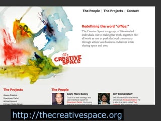 CreativeSpace http://thecreativespace.org 