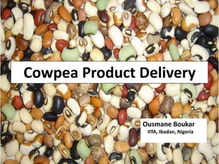 Cowpea Product Delivery
Ousmane Boukar
IITA, Ibadan, Nigeria
 