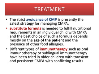 Cow’s milk protein allergy in infants and children | PPTX