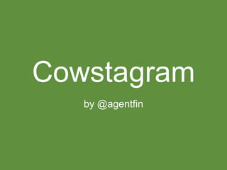 Cowstagram
by @agentfin
 