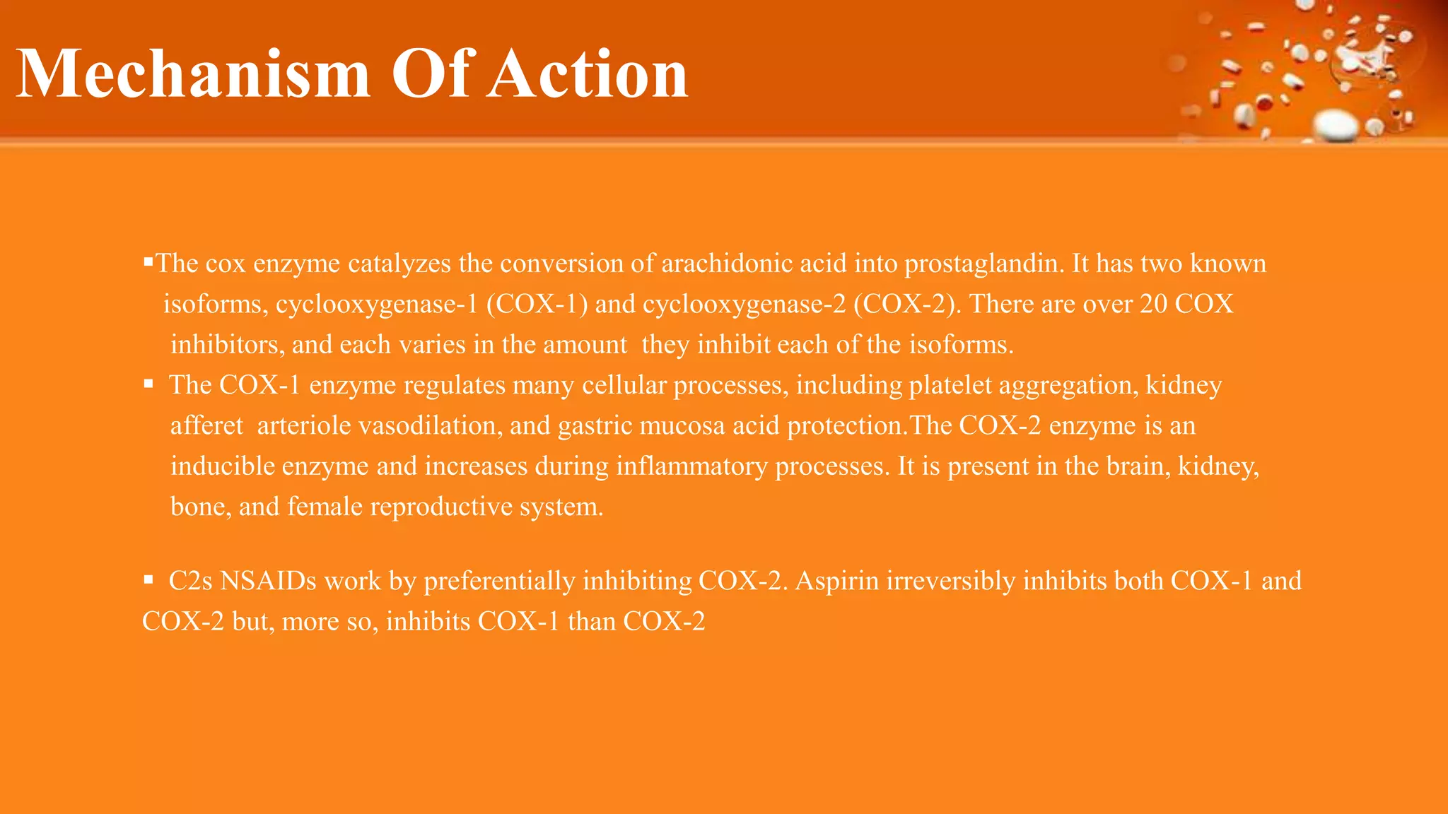Cox 1 and cox 2 inhibitirs | PPTX